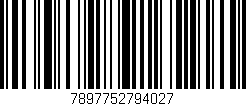 Código de barras (EAN, GTIN, SKU, ISBN): '7897752794027'