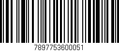 Código de barras (EAN, GTIN, SKU, ISBN): '7897753600051'