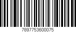 Código de barras (EAN, GTIN, SKU, ISBN): '7897753600075'