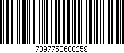 Código de barras (EAN, GTIN, SKU, ISBN): '7897753600259'