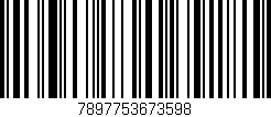Código de barras (EAN, GTIN, SKU, ISBN): '7897753673598'