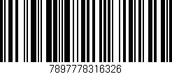 Código de barras (EAN, GTIN, SKU, ISBN): '7897778316326'