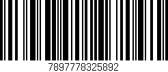 Código de barras (EAN, GTIN, SKU, ISBN): '7897778325892'
