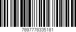 Código de barras (EAN, GTIN, SKU, ISBN): '7897778335181'