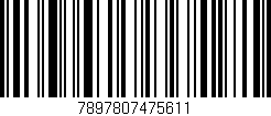 Código de barras (EAN, GTIN, SKU, ISBN): '7897807475611'