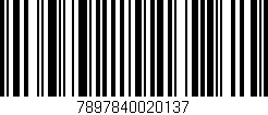 Código de barras (EAN, GTIN, SKU, ISBN): '7897840020137'