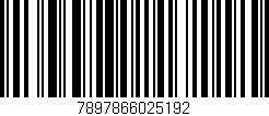Código de barras (EAN, GTIN, SKU, ISBN): '7897866025192'