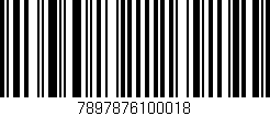 Código de barras (EAN, GTIN, SKU, ISBN): '7897876100018'
