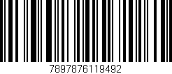Código de barras (EAN, GTIN, SKU, ISBN): '7897876119492'