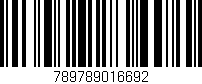 Código de barras (EAN, GTIN, SKU, ISBN): '789789016692'