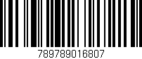Código de barras (EAN, GTIN, SKU, ISBN): '789789016807'