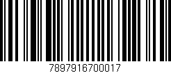 Código de barras (EAN, GTIN, SKU, ISBN): '7897916700017'
