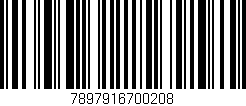 Código de barras (EAN, GTIN, SKU, ISBN): '7897916700208'