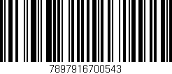 Código de barras (EAN, GTIN, SKU, ISBN): '7897916700543'