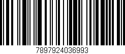 Código de barras (EAN, GTIN, SKU, ISBN): '7897924036993'