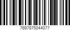 Código de barras (EAN, GTIN, SKU, ISBN): '7897975044077'