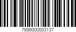 Código de barras (EAN, GTIN, SKU, ISBN): '7898000003137'