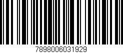 Código de barras (EAN, GTIN, SKU, ISBN): '7898006031929'