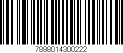 Código de barras (EAN, GTIN, SKU, ISBN): '7898014300222'
