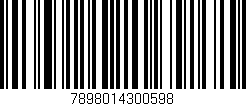 Código de barras (EAN, GTIN, SKU, ISBN): '7898014300598'