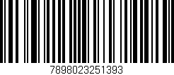 Código de barras (EAN, GTIN, SKU, ISBN): '7898023251393'