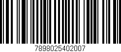 Código de barras (EAN, GTIN, SKU, ISBN): '7898025402007'