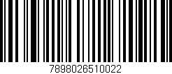 Código de barras (EAN, GTIN, SKU, ISBN): '7898026510022'