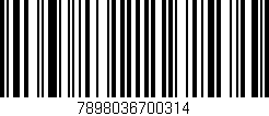 Código de barras (EAN, GTIN, SKU, ISBN): '7898036700314'