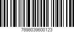 Código de barras (EAN, GTIN, SKU, ISBN): '7898039600123'