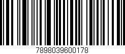 Código de barras (EAN, GTIN, SKU, ISBN): '7898039600178'