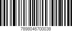 Código de barras (EAN, GTIN, SKU, ISBN): '7898046700038'