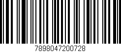 Código de barras (EAN, GTIN, SKU, ISBN): '7898047200728'