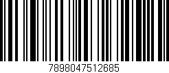 Código de barras (EAN, GTIN, SKU, ISBN): '7898047512685'