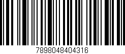 Código de barras (EAN, GTIN, SKU, ISBN): '7898048404316'