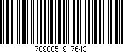 Código de barras (EAN, GTIN, SKU, ISBN): '7898051917643'