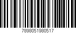 Código de barras (EAN, GTIN, SKU, ISBN): '7898051980517'
