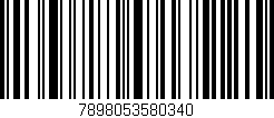 Código de barras (EAN, GTIN, SKU, ISBN): '7898053580340'