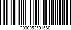 Código de barras (EAN, GTIN, SKU, ISBN): '7898053581668'