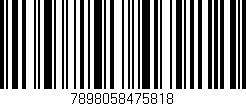 Código de barras (EAN, GTIN, SKU, ISBN): '7898058475818'