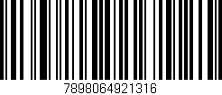 Código de barras (EAN, GTIN, SKU, ISBN): '7898064921316'