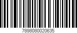Código de barras (EAN, GTIN, SKU, ISBN): '7898080020635'
