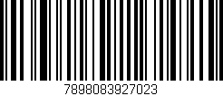 Código de barras (EAN, GTIN, SKU, ISBN): '7898083927023'