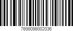 Código de barras (EAN, GTIN, SKU, ISBN): '7898098002036'