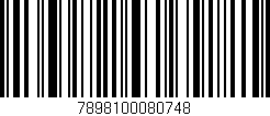 Código de barras (EAN, GTIN, SKU, ISBN): '7898100080748'