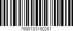 Código de barras (EAN, GTIN, SKU, ISBN): '7898103180261'