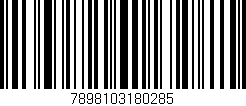 Código de barras (EAN, GTIN, SKU, ISBN): '7898103180285'