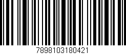 Código de barras (EAN, GTIN, SKU, ISBN): '7898103180421'