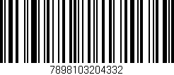 Código de barras (EAN, GTIN, SKU, ISBN): '7898103204332'