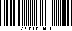 Código de barras (EAN, GTIN, SKU, ISBN): '7898110100429'
