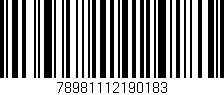 Código de barras (EAN, GTIN, SKU, ISBN): '78981112190183'